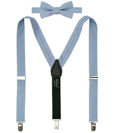 PRICES MAY VARY. Pre-tied dusty blue bow tie and adjustable elastic suspenders set for father and son, ideal for ring bearers and groomsmen at weddings, and occasions such as Easter, Christmas or children's birthday parties SMALL size suspenders is 25 inch long for small boy 6 months to 5 years; MEDIUM is 31 inch long for kids age 6-12, who are not taller than 5 feet; LARGE size suspenders is 43 inch for big boys 5' - 5'9" tall; X-LARGE size suspenders are 48 inch long for whom no taller than 6' Dusty Blue Bow Tie, Tie And Suspenders, Blue Suspenders, Suspenders For Kids, Suspenders For Boys, Ring Boy, Ring Bearers, Blue Bow Tie, Suspenders Set