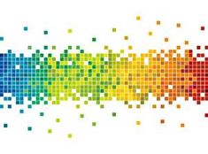 an abstract rainbow background with squares and dots