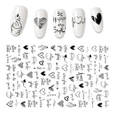 Description: HIGH-QUALITY MATERIAL: Nail Art Stickers Are Made Of Durable hard PVC Material Which Has No Peculiar Smell And Will Not Stick With Each Other. UNIQUE DESIGN: Luxury nail decals You can also use them to decorate your home, cell phone's case, glasses, made card, etc.nail art accessories, DIY decoration nail art with friends and family. FEATURES: Great For Nail Art Decoration Combined With Nail Polish, Elegant And Fashionable Style, Easy To Match Any Nail Color. Brand Name: ALLURELATIO Love Heart Design, 3d Flower Nails, Nail Foil, Butterfly Images, Face Sketch, Design Nails, Flower Nail, Letter Stickers