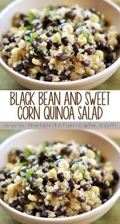 black bean and sweet corn quinoa salad