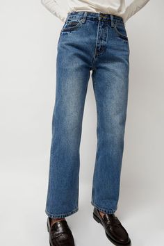 A perfect everyday classic blue jean. Relaxed, yet tailored, with classic 5 pocket construction and belt loops. You'll be reaching for these every day for years to come. True to size. Army Cargo Pants, Denim Hat, Engineered Garments, Patagonia Womens, Kids Sleepwear, Classic Blue, Black Canvas, Blue Jean, Sweater And Shorts