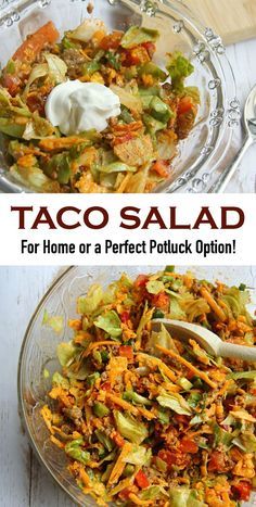 taco salad for home or a perfect potluck option