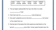 the worksheet for reading and writing words in order to be read by students