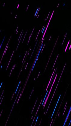 purple and blue lines are in the dark, as if they were falling or flying