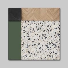 an assortment of tile and wood flooring samples in various colors, shapes and sizes