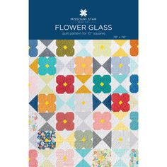 a book with an image of a flower glass pattern on the front and back cover