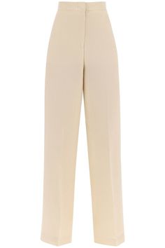 MVP Wardrobe palazzo pants crafted in linen and cotton blend hopsack. They feature zipper fly with button and hooks, back welt pockets and they're characterized by a regular fit with wide leg and high-rise waist. Semi-lined interior. The model is 177 cm tall and wears size IT 38. Size Info IT Color Detail Beige Made In Italy Material 64% LI 36% CO Season One spring Season Two summer Product clothing Brand MVP Wardrobe Size And Fit Latest Fashion Design, Palazzo Pants, Skirt Suit, Straight Leg Pants, Welt Pockets, Welt Pocket, Clothing Brand, Shirts Tops, Dolce And Gabbana