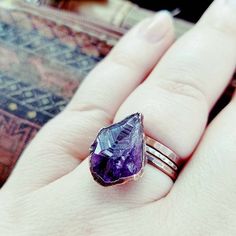 insane4amustang87 added a photo of their purchase Spiritual Raw Stone Crystal Ring Gift, Spiritual Crystal Ring With Raw Stone For Gifting, Teardrop Amethyst Jewelry For Healing, Spiritual Teardrop Amethyst Jewelry, Spiritual Amethyst Wedding Ring, Mystical Purple Promise Ring Jewelry, Bohemian Amethyst Jewelry With Large Stone, Unique Teardrop Amethyst Jewelry, Purple Raw Stone Mineral Crystal Jewelry