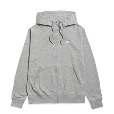 Grey Nike Zip Up Hoodie Outfit, Nike Zip Up Hoodie Outfit, Rosa Sweatpants, Grey Nike Hoodie, Pretty Shoes Sneakers, Nike Zip Up, Cute Jackets, Hoodie Outfit, Heather White