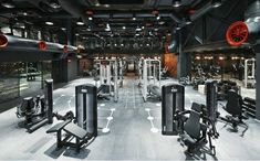 the gym is equipped with machines and equipment