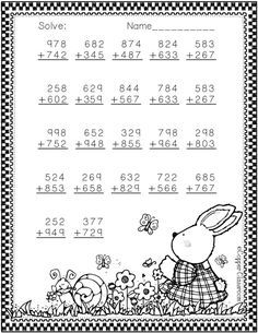 a printable worksheet for addition to numbers