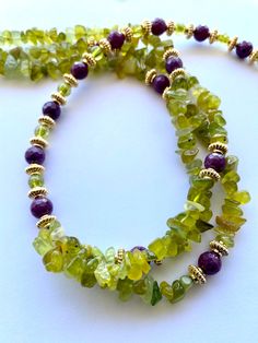 Ruby and Raw Peridot Asymmetrical Necklace, Unusual Unique Design Jewelry, Genuine Gemstone Necklace for Women, Gift for Mom Wife Sister BFF - Etsy Gold Single Strand Gemstones As Gift, Green Natural Stones Necklace For Anniversary, Green Natural Stone Necklace For Anniversary, Gemstone Beads Double Strand Necklace For Gift, Spiritual Gemstone Beads Necklaces For Party, Green Spiritual Necklace With Gemstone Accents, Single Strand Necklace For May Birthstone Gift, Spiritual Gemstone Beads Necklace For Party, Green Necklaces With Round Gemstone Beads