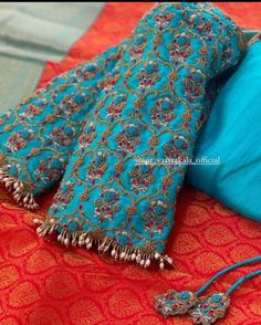 Full Hand Work Blouse Designs, Blue Blouse Work Designs, Maggam Work Blouse Designs Latest Simple Full Hands, Blue Blouse Maggam Work, Sky Blue Blouse Designs, Magam Work, Netted Blouse Designs