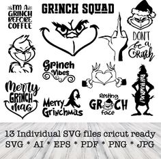 the grinch squad svt files are available for use in your project or design projects