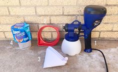 the tools needed to make an ice cream sundae are laid out on the floor