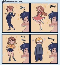 comic strip with two people talking to each other