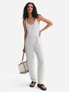 Organic Linen Tank Jumpsuit – MATE the Label Adjustable Straps Overall Jumpsuit For Day Out, Jumpsuits And Rompers With Adjustable Straps For Day Out, Jumpsuits And Rompers With Spaghetti Straps For Day Out, Day Out Jumpsuits And Rompers With Spaghetti Straps, Chic Summer Overalls With Buttons, Spaghetti Straps Jumpsuits And Rompers For Day Out, Summer Button Closure Jumpsuits And Rompers For Loungewear, Overall Jumpsuits And Rompers With Adjustable Straps For Loungewear, Adjustable Straps Jumpsuit Overalls For Loungewear