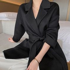 Thigh length Waist belted closure Notched lapels Side-seam pockets Double faced wool 100% wool, unlined Dry clean Item #4582 Women's wool coat SIZE INFO XS=US2=UK6=EU32 S=US4-6=UK8-10=EU34-36 M=US8-10=UK12-14=EU38-40 L=US12-14=UK16-18=EU42-44 ★★Please advise your Height and Weight, I will make sure you choose the right size. Pink Wool Coat, Wool Jackets, Oversized Wool Coat, Wool Wrap Coat, Wool Winter Coat, Long Black Coat, Wool Coat Women, Wool Wrap, Wrap Coat