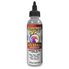 unicorn spirit gel stain - turquoise green, 1oz bottle with black cap and lid