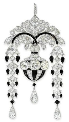 Edwardian Era Cartier Brooch c. 1910 Art Deco Color, Edwardian Jewelry, Art Deco Diamond