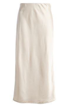 Complete your look with the understated sophistication of this smooth satin midi skirt. 32 1/2" center front length (size Medium) Unlined 54% polyester, 46% rayon Machine wash, line dry Imported Relaxed Satin Pencil Midi Skirt, Relaxed Fit Satin Midi Pencil Skirt, Elegant Bias Cut Midi Skirt, Classic Satin Skirt For Evening, Classic Fitted Satin Skirt, Elegant Satin Midi Pencil Skirt, Elegant Satin Midi Length Skirt, Elegant Satin Pencil Skirt, Elegant Bias Cut Relaxed Fit Skirt