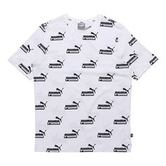 PUMA AOP T-Shirt 'White' 855984-02 Puma Tshirt, Shirt White, T Shirt, White