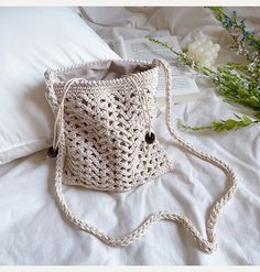 Elena Handbags Handmade Crochet Crossbody Purse Crochet Crossbody Purse, Crochet Crossbody Bag, Handbags Handmade, Retro Minimalist, Woman Weaving, Straw Bags, Raffia Bag, Crochet Bag Pattern, Denim Bag