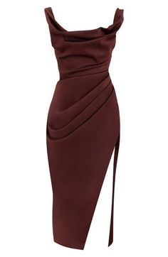 Off The Shoulder Corset Dress, Burgundy Midi Dress, Gaun Fashion, Grad Dresses, House Of Cb, Looks Chic, Corset Dress, Fancy Dresses, Midi Dresses