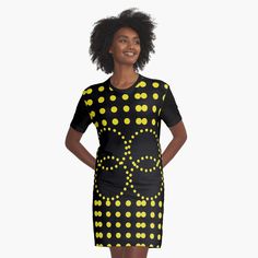 Get my art printed on awesome products. Support me at Redbubble #RBandME: https://www.redbubble.com/i/dress/Gradient-and-Geometric-Circle-Pattern-by-Cultradesign/59353180.TGIUM?asc=u Black Background Design, Simple Geometric Pattern, Shirt Printing, Urban Style, Style Streetwear, Dress For Sale