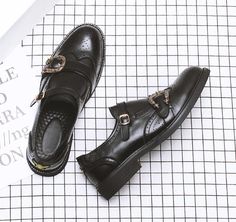 Cesar Leather Shoes in Black Color-baagr.myshopify.com-shoes2-BOJONI Monk Strap, Leather Shoes, Black Color, Dress Shoes Men, Oxford Shoes, Dress Shoes, Oxford, Genuine Leather, Leather