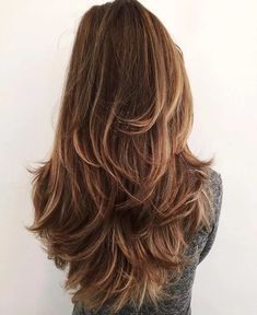 Brunette Ombre, Long Shag Haircut, Layered Hairstyles, Haircut Styles, Wavy Hairstyles, Long Layered Haircuts, Short Hairstyle