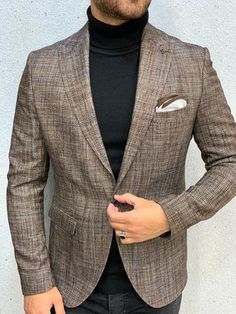 Sunniva Coffee Slim Fit Blazer – BRABION Slim Fit Blazer, Slim Fit Blazers, Fitted Blazer, Wedding Attire, Men's Blazer, Fall Winter, Slim Fit, Blazer, Mens Outfits