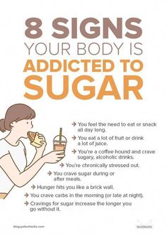 Wondering if your sugar intake is a problem? Here are eight subtle signs that your body is secretly addicted to sugar, plus eight things you can do about it Quit Sugar, Sugar Detox, Eat Better, Nutrition Education, No Sugar, Health Facts, My Health