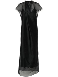 Shop KHAITE The Essie organza maxi dress Black Organza Maxi Dress, Satin Organza Dress, Black Floor-length Organza Dress, Black Organza Embellished Evening Dress, Black Sheer Silk Maxi Dress, Luxury Black Sheer Dress, Organza Maxi Dress, Draped Silk Dress, Maxi Dress Black