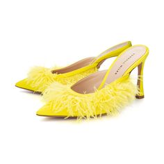 Posh Mule – Kendall Miles Designs Celebrity Shoes, Food Babe, Walk On The Wild Side, Heels High, High Hopes, Creative Stuff, Take A Walk, Ostrich Feathers, Yellow Fashion