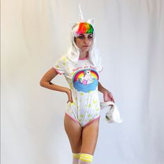 Adult Romper Baby Unicorn Bodysuit Baby Unicorn, Baby Romper, The Body Shop, White Shop, Yellow White, Topshop, Color White, Rompers, Womens Tops