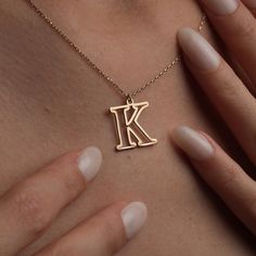 🌸 14K Gold Initial Necklace - Personalized Letter Necklace 🌸 ✨ Embrace personalized elegance with our Gold Initial Necklace! Crafted to perfection, this exquisite piece features the initial of your name or that of a cherished someone, delicately engraved to capture individuality and style. 🎁 Presented in a special box, this necklace makes for a unique Mothers Day gift for your mother, partner, or loved ones. Its personalized touch adds a meaningful charm to any occasion. 🌍 We offer swift wor Handmade Classic Jewelry For Personalized Gift, Classic Customizable Necklace As Gift, Classic Initial Necklace For Mother's Day Gift, Classic Pendant Initial Necklace As A Gift, Custom 14k Gold Initials Necklace For Gift, Custom Yellow Gold Initials Necklace For Gift, Yellow Gold Custom Necklace With Initials For Gift, White Gold Necklaces With Initials For Gifts, Classic Initial Pendant Necklaces As Gift