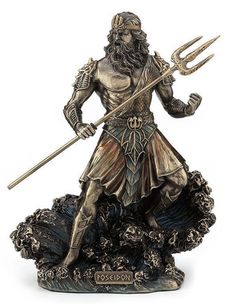 a statue of a man holding a spear