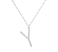 Truly yours. With a bold, polished design, this necklace has a fabulous look and feel. An initial pendant makes it a lovely piece of self-expression. From the Italian Jewelry Collection. Italian Jewelry, Initial Pendant, Jewelry Collection, Initials, Jewelry Necklaces, Pendant, Silver, Design