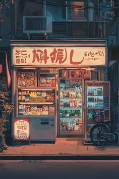 Discover the charm of a traditional Japanese convenience store illuminated at night. This beautifully crafted digital art captures the nostalgic ambiance of an urban street scene, perfect for fans of Japanese culture and aesthetics. Pin this for inspiration on cozy city vibes and night photography. Convenient Store Aesthetic, Japanese Night Aesthetic, Convenience Store At Night, Japanese Store Aesthetic, Japanese Street Aesthetic, Notion Wishlist, Convenience Store Aesthetic Night, Japanese Culture Aesthetic, Convenience Store Aesthetic