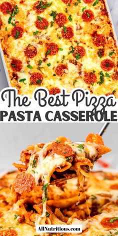 the best pizza pasta casserole recipe with cheese and pepperoni