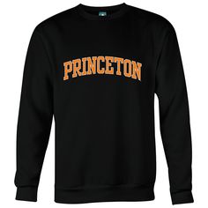 Princeton - Classic - Sweatshirt (Black) Sporty Orange Sweatshirt With Letter Print, Black Crew Sweatshirt For Fan Gear, Orange Crew Neck Sweatshirt For Streetwear, University Essentials, Essential Sweatshirt, Classic Sweatshirt, Princeton University, Ivy League, Crew Neck Top