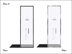 three different views of the same shower head and handset, each with an open door