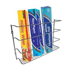 PRICES MAY VARY. Cabinet Door Organizer: This kitchen organizer will maximize your kitchen accessories storage space with these mountable shelves. Store wax paper, aluminum foil, zip & garbage bags. Perfect baking & pantry organization and storage of coffee, candy, chips, tea, sugar & snack. Sold on Amazon for over 5 years Use in Any Room: This space saver home organization can be used on bathroom cabinets or for laundry room organization and storage for cleaning products. Office desk or nursery Storage For Foil And Saran Wrap, Foil And Cling Wrap Storage, Storage For Plastic Wrap And Foil, Cabinet Door Foil Holder, Bag And Foil Storage, Storing Paper Towels In Pantry, Organizing Gift Bags Storage Solutions, Pantry Door Organizer, Kitchen Organizer Rack