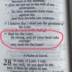 an open bible with the words in red highlighted