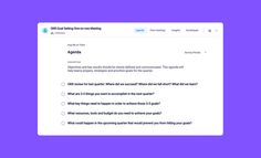 a purple background with an email form and question marks on the bottom right side of the screen