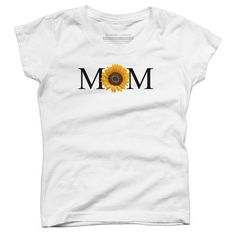 Channel your inner artist with the Mothers Day Gift Mom Mommy Mama Mother Sunflower Sun Flower premium ring spun cotton graphic Girl's t shirt created by FridayFusion for Design By Humans. It's time to add a pop of color, a splash of humor, and a whole lot of creativity to your day with apparel designed by one of our global artists. We're here to help you find that perfect you style! Casual White T-shirt With Sunflower Design, Cute White T-shirt For Mother's Day, White Sunflower Print Graphic Tee, White Sunflower T-shirt For Summer, White Crew Neck Top With Sunflower Design, White Casual T-shirt With Sunflower Design, Casual White Tops With Sunflower Design, White Tops With Sunflower Design For Spring, Trendy White Top With Sunflower Print