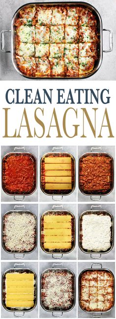 the cover of clean eating lasagna