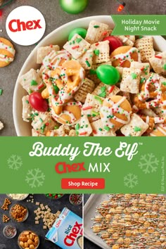 the holiday cheer mix is ready to be eaten and put on display for everyone to enjoy