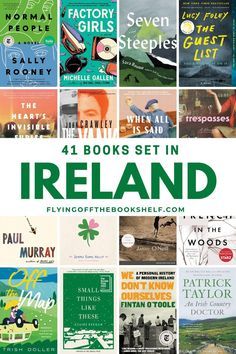 the book cover for ireland with many different books